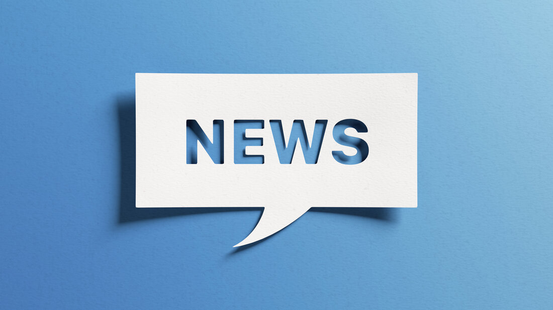 Sprechblase mit dem Wort "News"