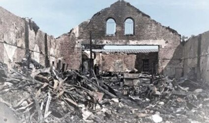 Foto der Brandruine