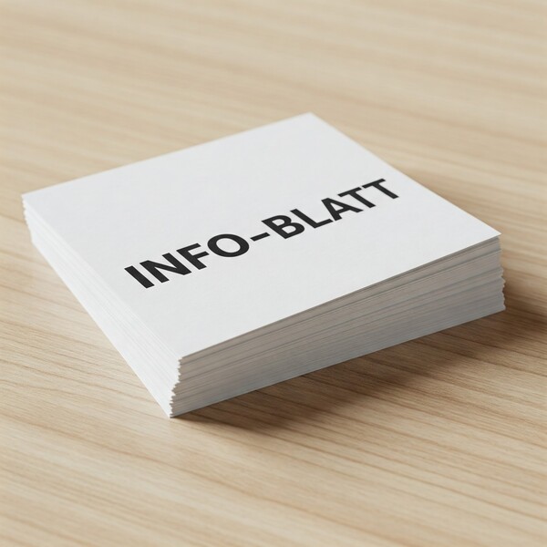 Info-Blätter Bild Bildstapel mit der Aufschrift "Info-Blätter"