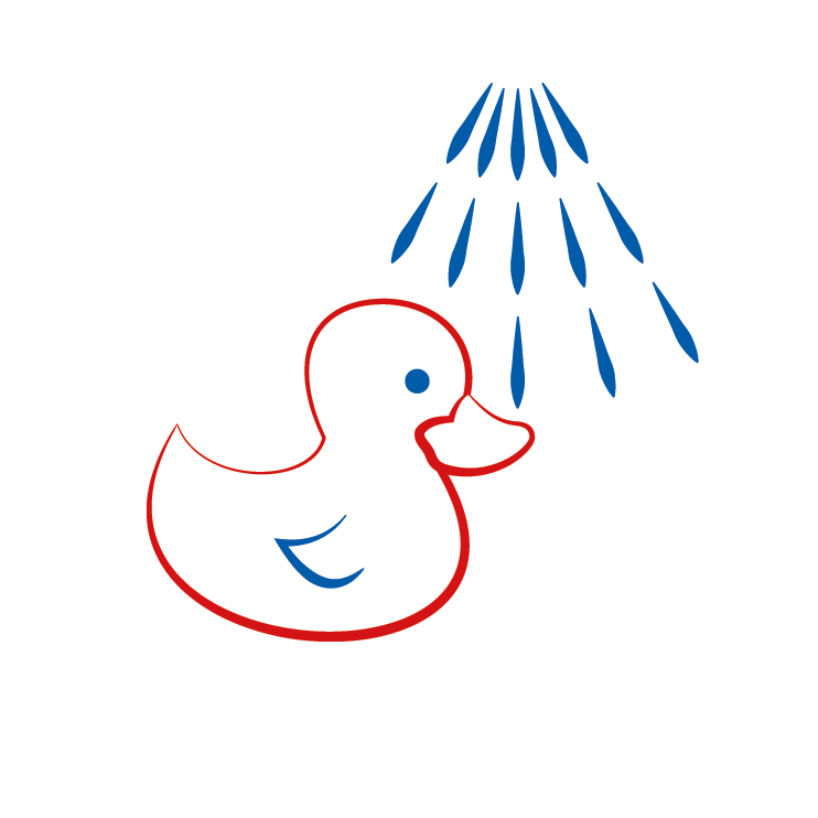 Piktogramm duschende Ente